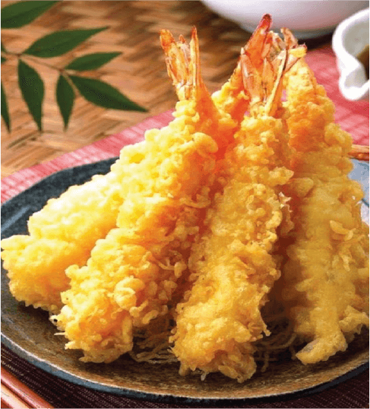 Crispy prawns with dipping sauce